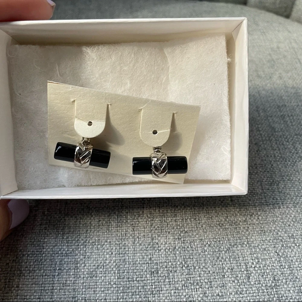 Black and Silver Cuff Links